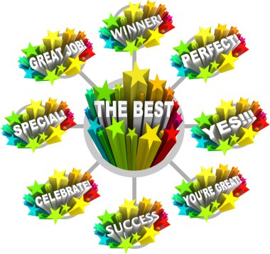 Praise and Appreciation Words for a Great Job clipart