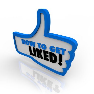 How to Get Liked Words on Thumbs Up Symbol clipart