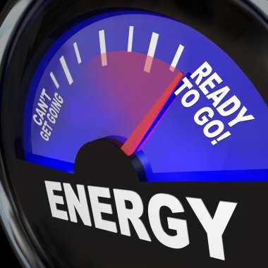 Energy Fuel Gauge Ready to Go clipart