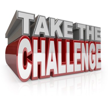 Take the Challenge 3D Words Action Initiative clipart