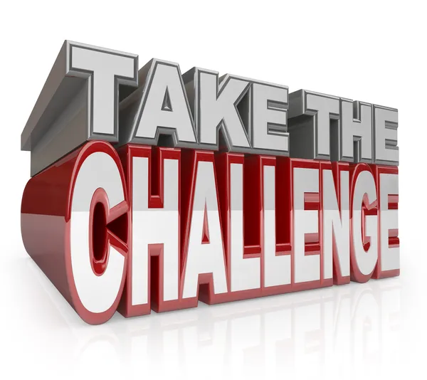Take the Challenge 3D Words Action Initiative — Stock Photo, Image