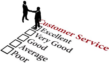 Business relationship excellent customer service clipart