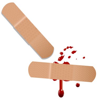 First Aid Help Bandaid Blood clipart