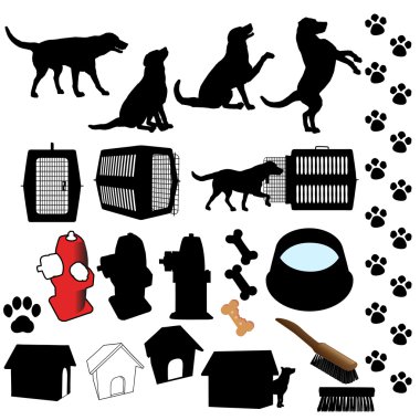 Pet Dog Silhouette Objects clipart