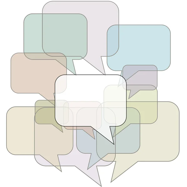 Bulle de discours en arrière-plan de communication — Image vectorielle