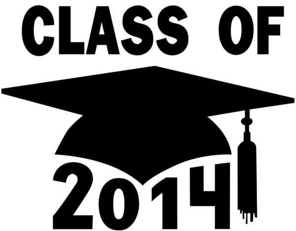 Classe de 2014 College High School Graduation Cap — Image vectorielle