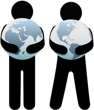 holding Earth environment hug clipart