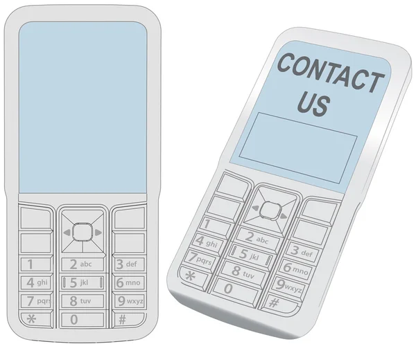Communication téléphone cellulaire intelligent Écran de contact — Image vectorielle