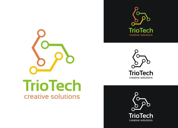 Tecnología Trio — Vector de stock