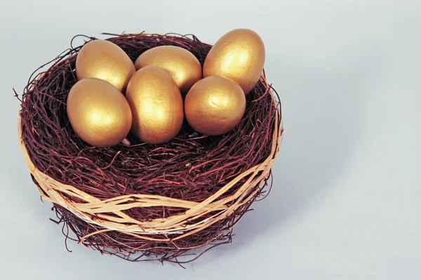 Golden eggs. — Stock Photo, Image