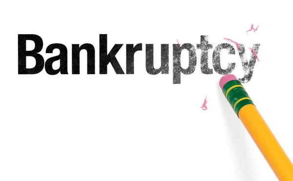 Mazání bankrot — Stock fotografie