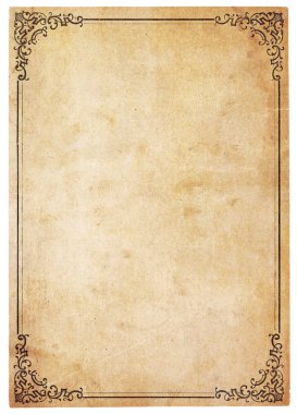 Blank Antique Paper With Vintage Border