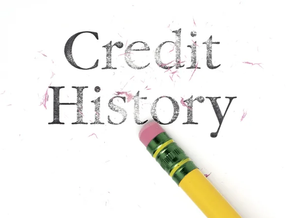 Radera kredithistoria — Stockfoto