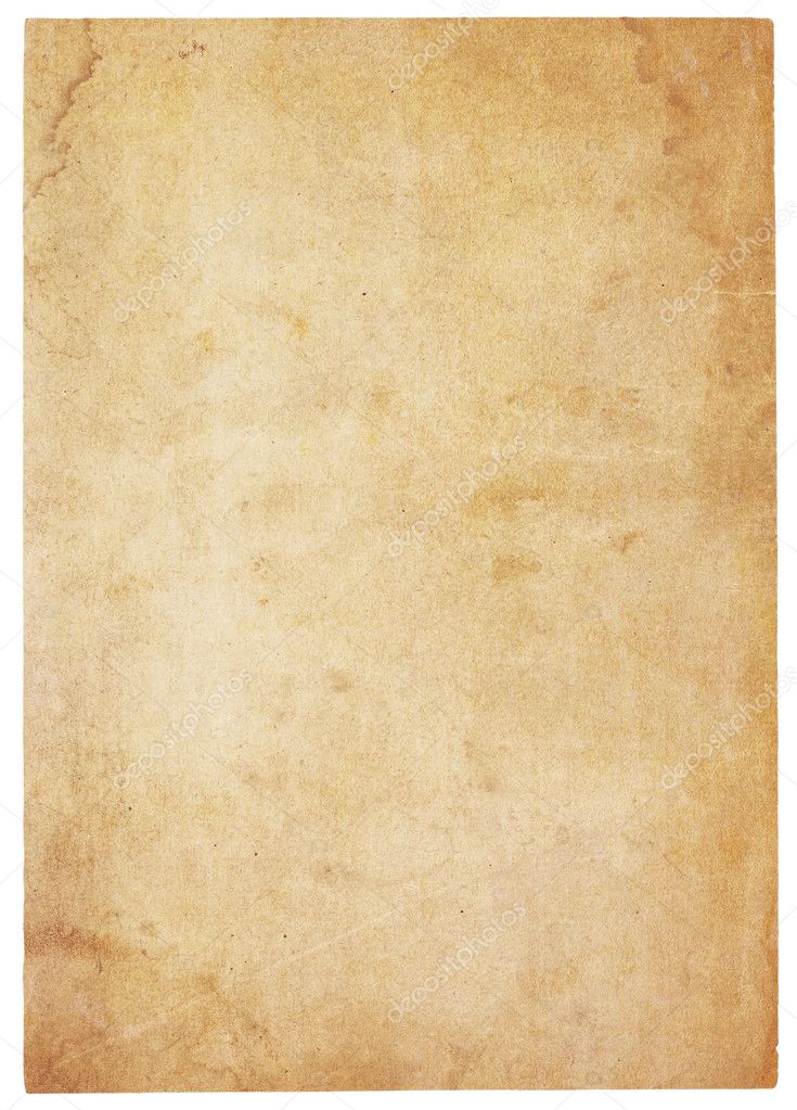 blank aged paper texture isolated on white - Stock Photo - Dissolve