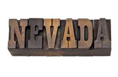 Nevada - devlet adına letterpress