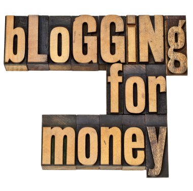 Blogging for money clipart