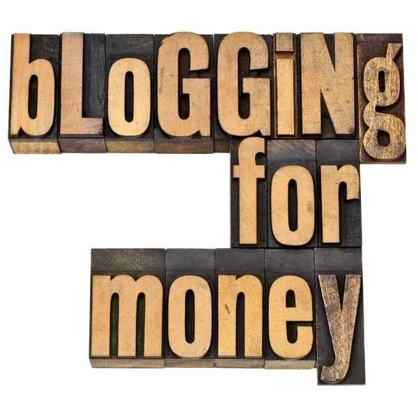 Blogging for money — Stock Photo, Image