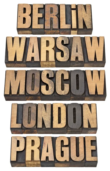 stock image Berlin, Warsaw, Moscow, London and Prague