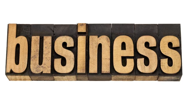 Palabra de negocios en tipografía —  Fotos de Stock