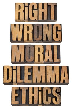 Moral dilemma concept clipart