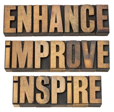 Enhance, improve, inspire clipart