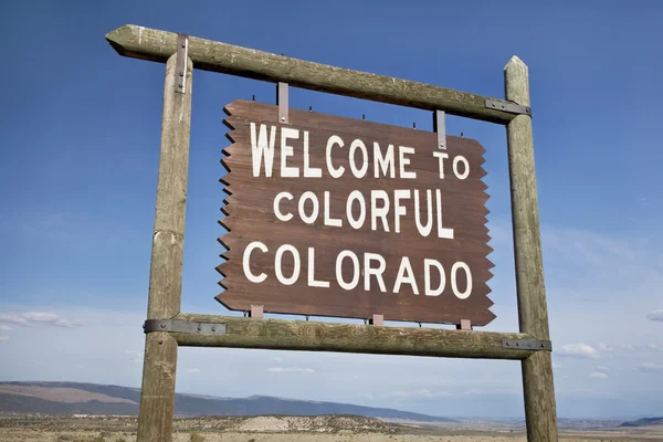 Bienvenue à Colorado panneau routier — Photo