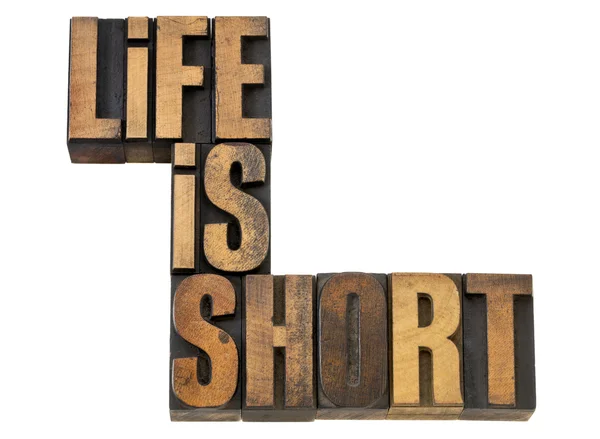 La vida es una frase corta en madera —  Fotos de Stock