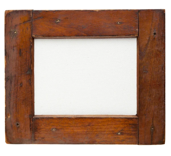Wooden frame with canvas Stock Photo