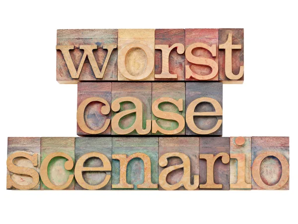 Worst-casescenario - risico concept — Stockfoto