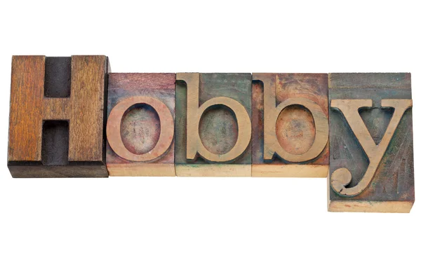 Hobby word in letterpress — Stock Photo, Image
