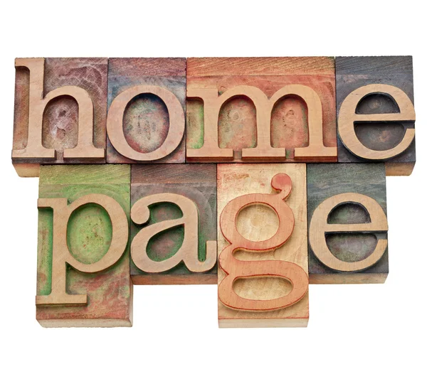 Home page - internet concept — Stock Photo, Image