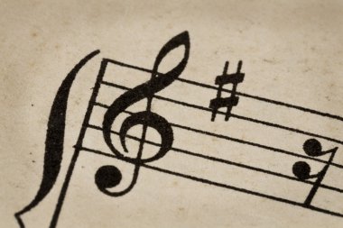 Treble clef - music concept clipart
