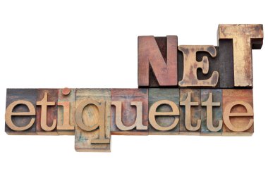 Net etiquette - internet concept clipart