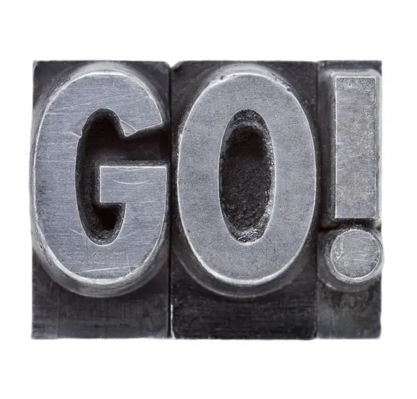 Go exclamation - motivation concept — Stock Photo, Image