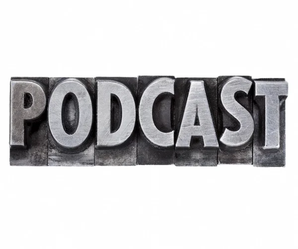 Podcast - internet begrip omroep — Stockfoto