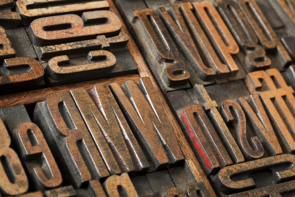 Antique letterpress type abstract — Stock Photo, Image