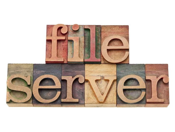 Файловый сервер - концепция сети-конвертера — стоковое фото