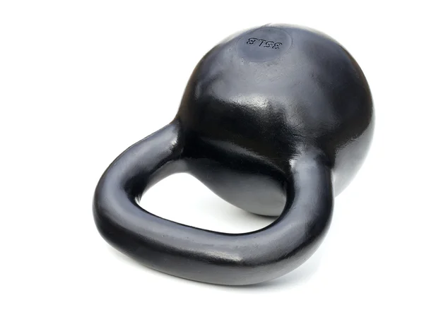 黑色铁 kettlebell — 图库照片