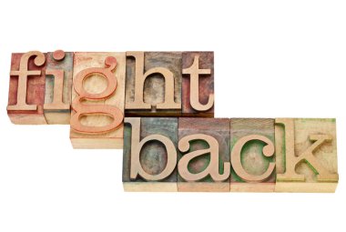 Fight back - motivation concept clipart