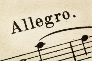 allegro - hızlı müzik tempo