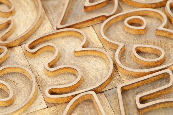 Number abstract in letterpress type — Stock Photo, Image