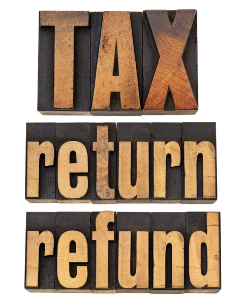 Steuer, Steuererklärung und Rückerstattung — Stockfoto