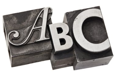 ABC - ilk üç alfabesi harfleri