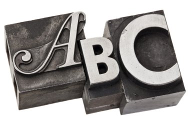 Abc - first three alphabet letters clipart