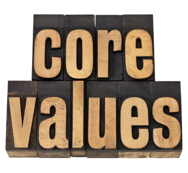 Valori fondamentali - concetto etico — Foto Stock