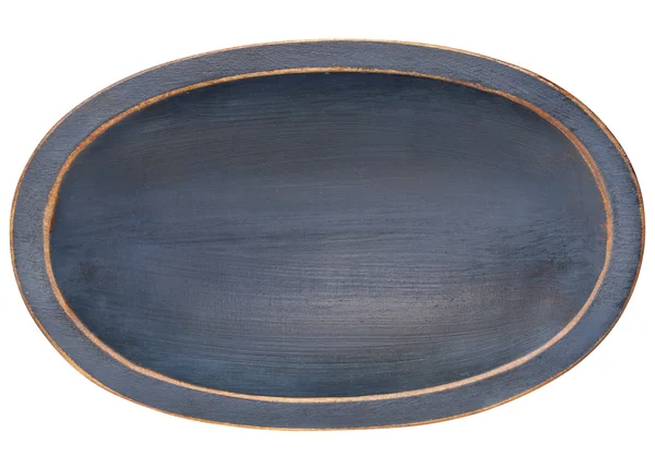 Tigela de massa vala madeira oval — Fotografia de Stock