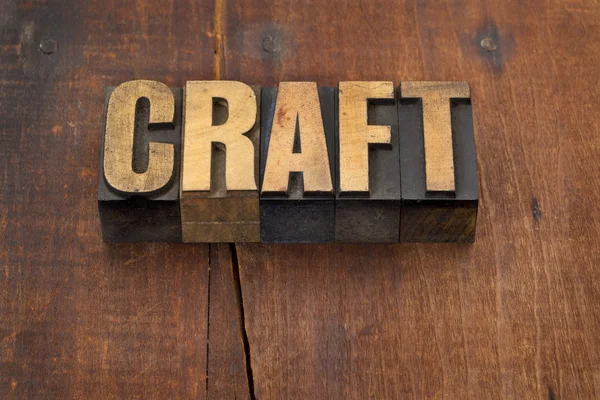Craft word in wood type