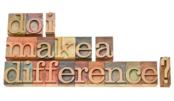 Do I make a difference question — Stock Photo, Image