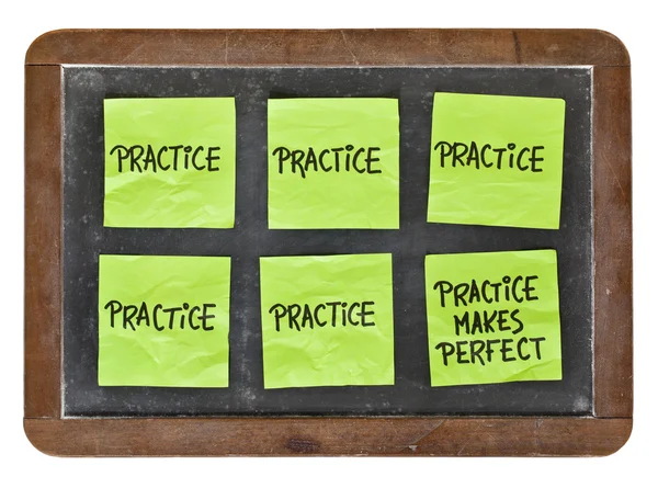 La práctica hace el concepto perfecto — Foto de Stock