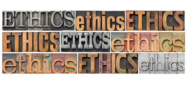 Ethics word abstract — Zdjęcie stockowe